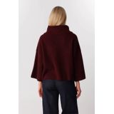 COMMA - Trui - Bordeaux - Knitwear - Wijde Pasvorm - Driekwart Mouw