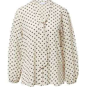 COMMA - Blouse - Crème/Zwart - Klassieke Blouse - Lange Mouw