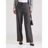 COMMA - Pantalon - Donkergrijs - Wide Leg - Mid Waist