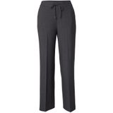 COMMA - Pantalon - Donkergrijs - Wide Leg - Mid Waist
