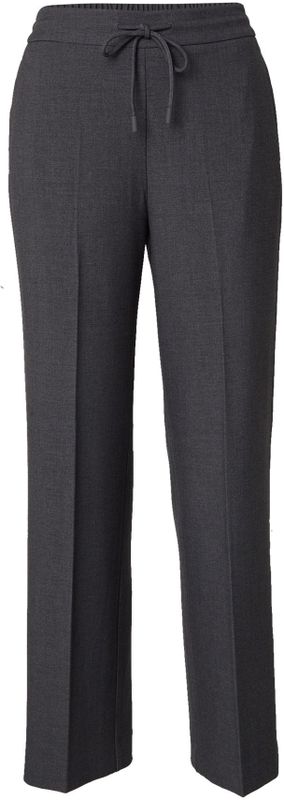 COMMA - Pantalon - Donkergrijs - Wide Leg - Mid Waist