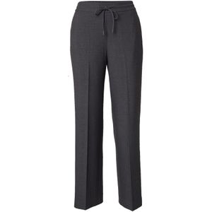 COMMA - Pantalon - Donkergrijs - Wide Leg - Mid Waist