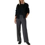COMMA - Pantalon - Donkergrijs - Wide Leg - Mid Waist