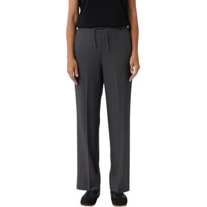 COMMA - Pantalon - Donkergrijs - Wide Leg - Mid Waist