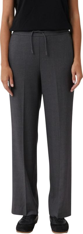 COMMA - Pantalon - Donkergrijs - Wide Leg - Mid Waist