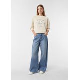 Comma - Sweatshirt - Ecru - Met Print en Applicaties