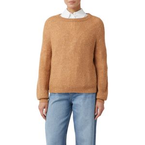 Comma - Gebreide Trui - Milk Coffee - Met Glitterdetails