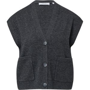 COMMA - Gebreide Bodywarmer - Antraciet