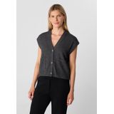 COMMA - Gebreide Bodywarmer - Antraciet