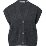 COMMA - Gebreide Bodywarmer - Antraciet