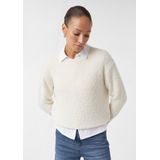 comma casual identity - Gebreide Trui - Crème Beige - Lange Mouwen