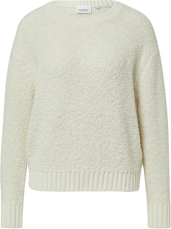 comma casual identity - Gebreide Trui - Crème Beige - Lange Mouwen