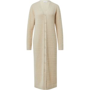 Comma Casual Identity - Midi Jurk - Lange Mouwen - V-hals - Knoopsluiting