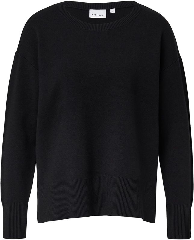 COMMA - Trui - Zwart - Gebreide Truien
