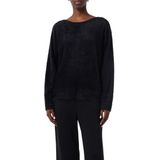 COMMA - Trui - Zwart - Knitwear - Losse Pasvorm - Lange Mouw