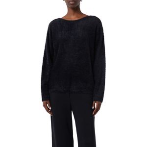 COMMA - Trui - Zwart - Knitwear - Losse Pasvorm - Lange Mouw