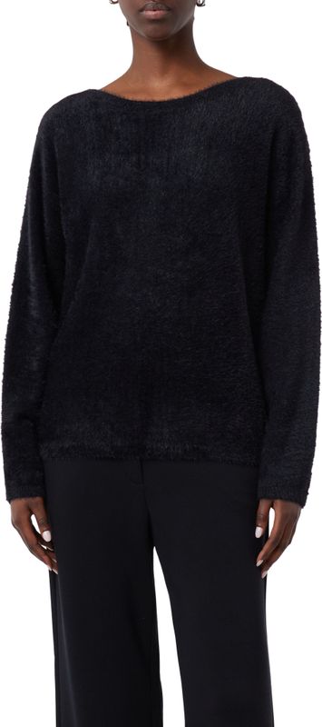 COMMA - Trui - Zwart - Knitwear - Losse Pasvorm - Lange Mouw