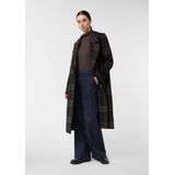 Comma - Shirt - Dark Chocolate - Lange Mouwen - Regular Fit