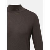 Comma - Shirt - Dark Chocolate - Lange Mouwen