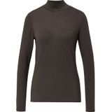 Comma - Shirt - Dark Chocolate - Lange Mouwen