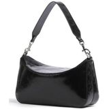 LIEBESKIND BERLIN Leren Schoudertas Alessia 3 Paper Touch Crinkle Shoulder Bag Black Zwart