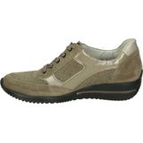 Waldläufer - Himona - Dames Veterschoen - Fango - Suède/Lakleer