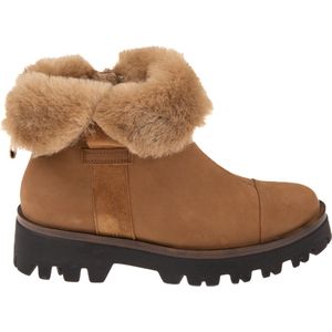 Enkellaarsjes - Effen - Suède - Blokhak - Middelhoge Hak