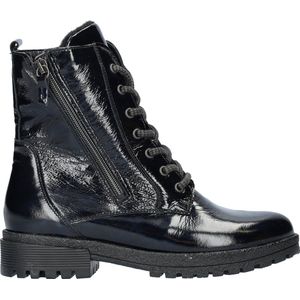 Waldläufer - Bonny - Veterboot - Blauw - Lak - Faux-Fur