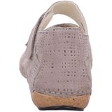 Sandalen - Beige - Wedge - Klittenbandsluiting - H-breedte
