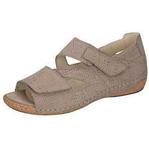 Sandalen - Beige - Wedge - Klittenbandsluiting - H-breedte