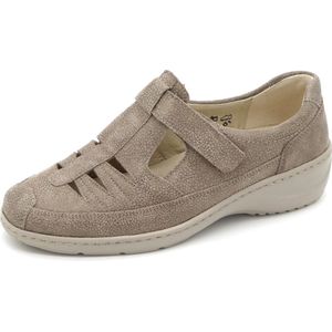 Waldläufer - 607501-100-093 Bandschoen - Taupe - Leer - Klittenbandsluiting