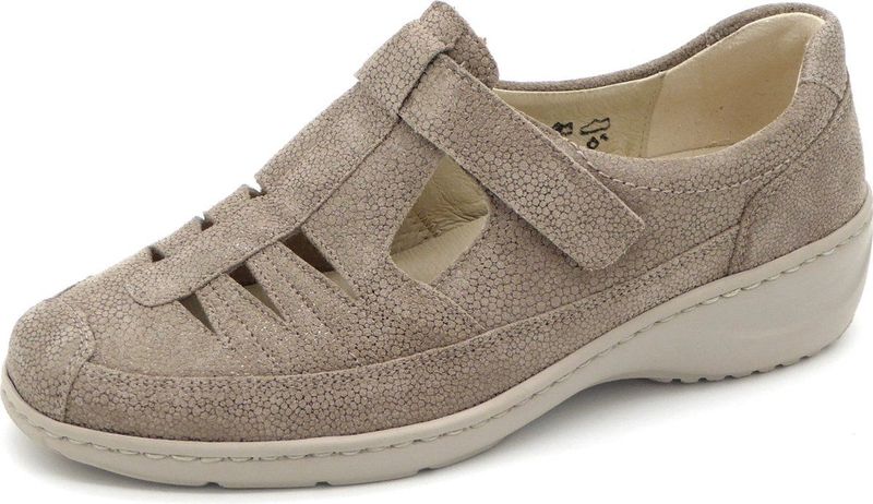 Waldläufer - 607501-100-093 Bandschoen - Taupe - Leer - Klittenbandsluiting