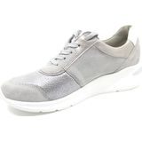 Waldlaufer - Dilara - Sneakers - Warmgrijs - Leer - Veter- en Ritssluiting