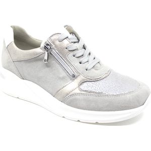 Waldlaufer - Dilara - Sneakers - Warmgrijs - Leer - Veter- en Ritssluiting