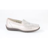 Waldläufer - 640004-314-070 - Instappers - Metallic - Leer