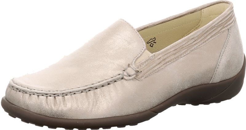 Waldläufer - 640004-314-070 - Instappers - Metallic - Leer