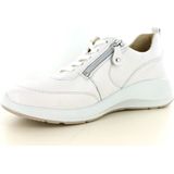 Waldläufer Kalea - Dames Sneaker - Wit - Premium Bovenleer - Rits Aan Zijkant