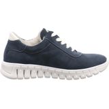 Waldläufer - Birdy - Sportieve Dames Veterschoen - Donkerblauw - Nubuck Leer