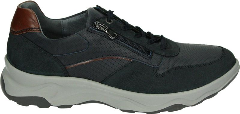 Waldlaufer - 718006-H-Max - Herenschoenen - Blauw - Glad Leer - Rubber Zool