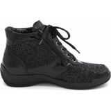 Waldläufer - OrthoTritt - Veterboot - Zwart - Lakleer - Wijdte H