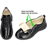 Waldlaufer - KALEA - Sneakers - Zwart - Lakleer - Extra Brede K-Wijdte