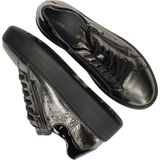 Waldläufer - H Rits Sneaker - Sneakers - Zwart - Lakleer