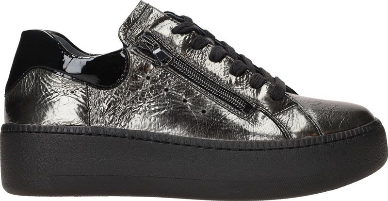 Waldläufer - H Rits Sneaker - Sneakers - Zwart - Lakleer