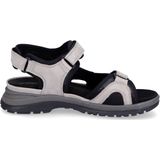 Outdoorschoen - Lichtgrijs/Zwart - Klittenbandsluiting - Sleehak
