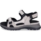 Outdoorschoen - Lichtgrijs/Zwart - Klittenbandsluiting - Sleehak
