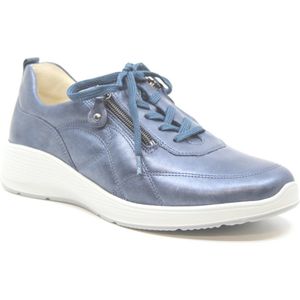 Waldläufer - 698001 Veterschoenen - Zwart - Leer - Extra Brede Pasvorm