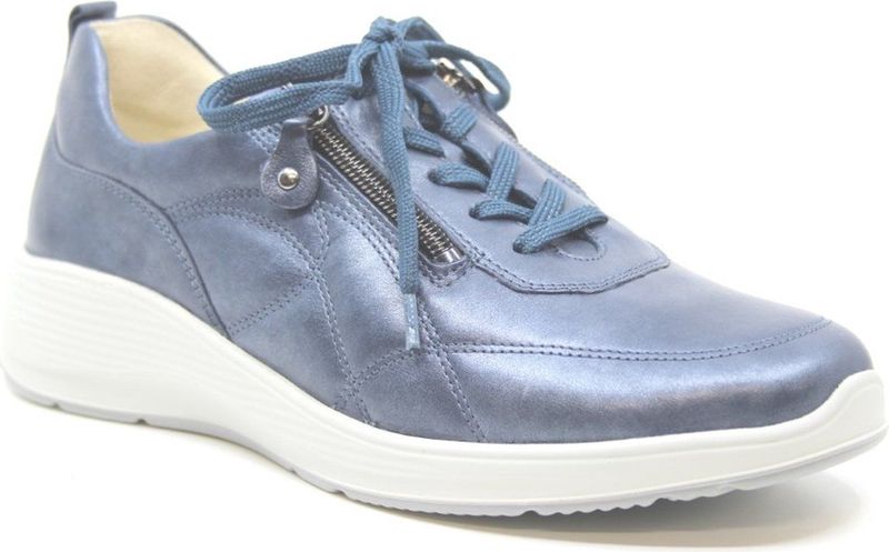 Waldläufer - 698001 Veterschoenen - Zwart - Leer - Extra Brede Pasvorm