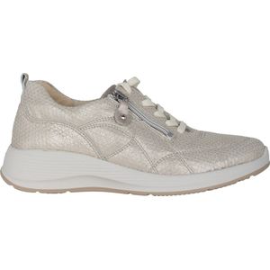 Waldläufer Kalea - Dames Sneaker - Zilver - Premium Bovenleer - Rits Aan Zijkant