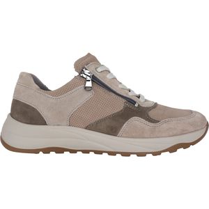Waldläufer, Schoenen, Heren, Grijs, 46 EU, Suède, Wijde pasvorm veter-rits sneaker - Grijs