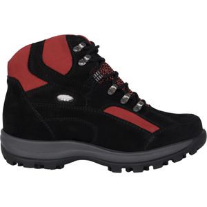 Waldläufer - Holly - Dames Laars - Zwart - Materiaal Combinatie - Rode Details